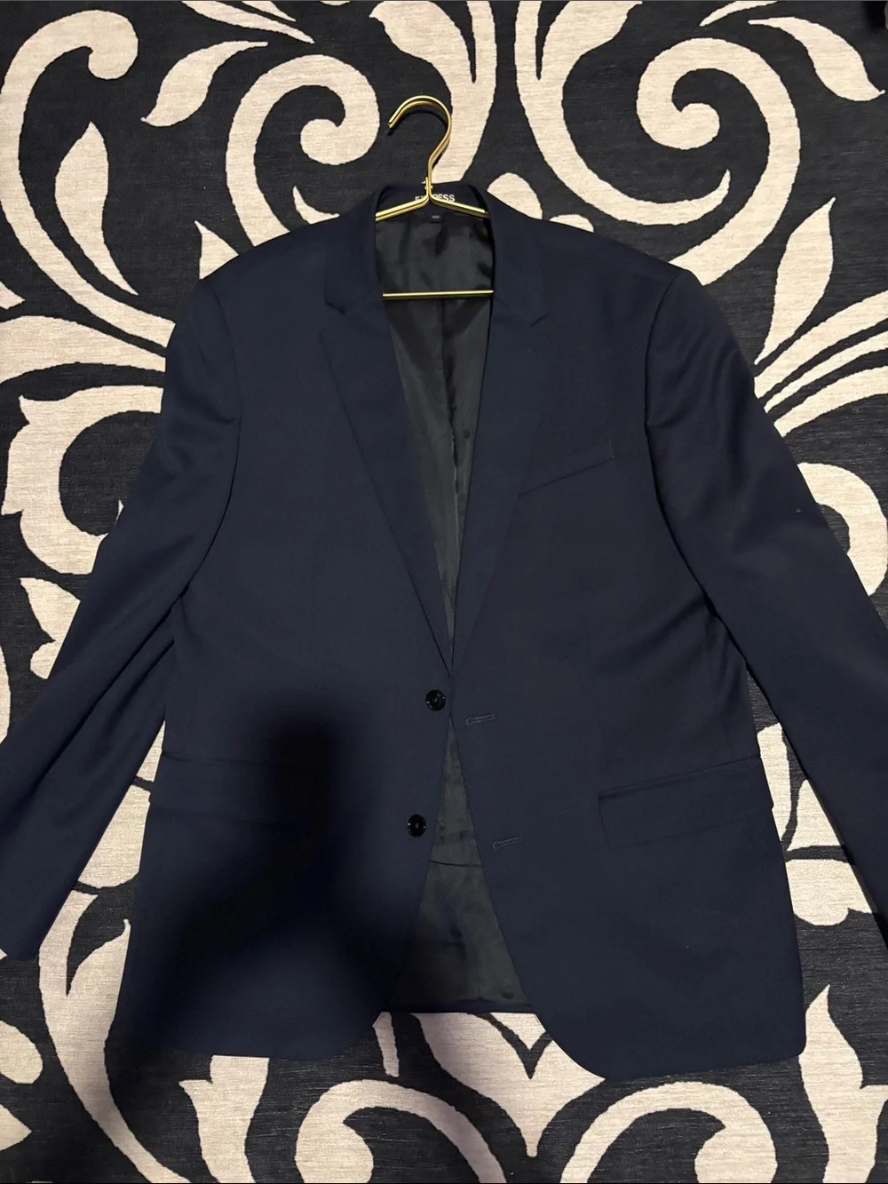 Express Men's Navy Two-Button Blazer
